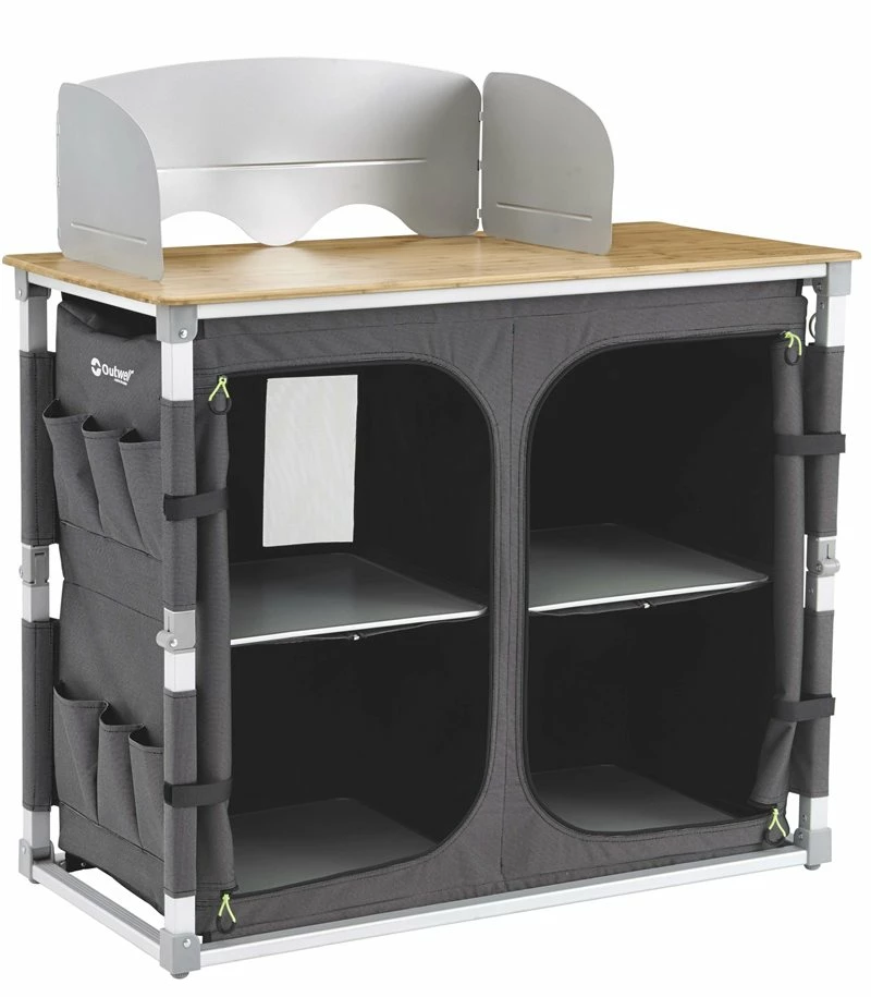 Outwell Padres XL Kitchen Table W/ Bamboo TableTop - Each 3 Outwell Padres XL Kitchen Table W/ Bamboo TableTop - Each