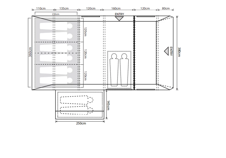 Outdoor Revolution Airedale 6.0SE Air Tent 2023 - Each 16 Outdoor Revolution Airedale 6.0SE Air Tent 2023 - Each - Image 14