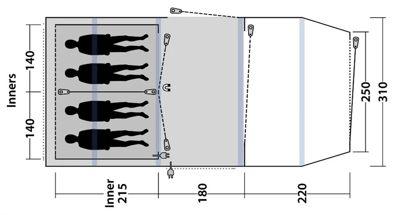 Outwell Parkdale 4PA Air Tent Package Deal 2023 8 Outwell Parkdale 4PA Air Tent Package Deal 2023 - Image 6