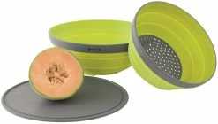 Outwell Collaps Bowl & Colander Set - Lime Green