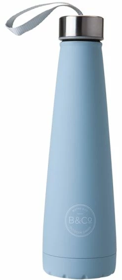 B&CO Conical Bottle 450ml Rubberised - Duck Egg
