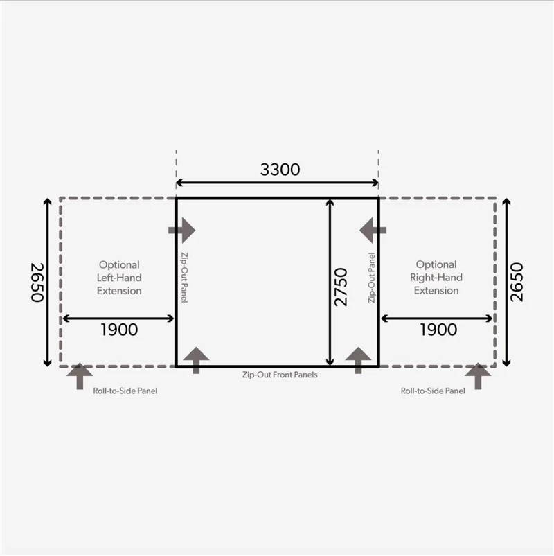Dometic Club Air All-Season 330 Awning 2023 - S / 235cm - 265cm 6 Dometic Club Air All-Season 330 Awning 2023 - S / 235cm - 265cm - Image 4