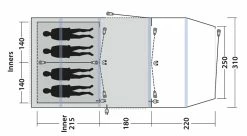 Outwell Parkdale 4PA Air Tent 2023 - Each -outdoor camping shop 30718 3