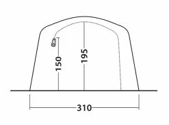 Outwell Parkdale 4PA Air Tent 2023 - Each -outdoor camping shop 30718 5