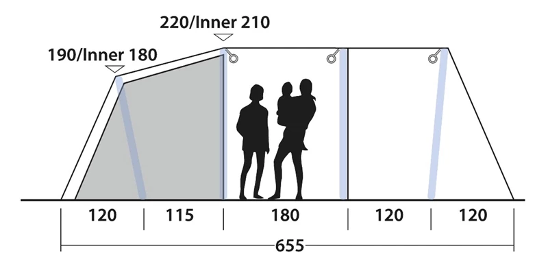 Outwell Parkdale 6PA Air Tent 2023 - Each 7 Outwell Parkdale 6PA Air Tent 2023 - Each - Image 5