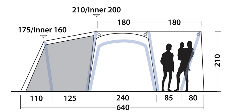 Outwell Oakdale 5PA Air Tent Package Deal 2023 8 Outwell Oakdale 5PA Air Tent Package Deal 2023 - Image 6