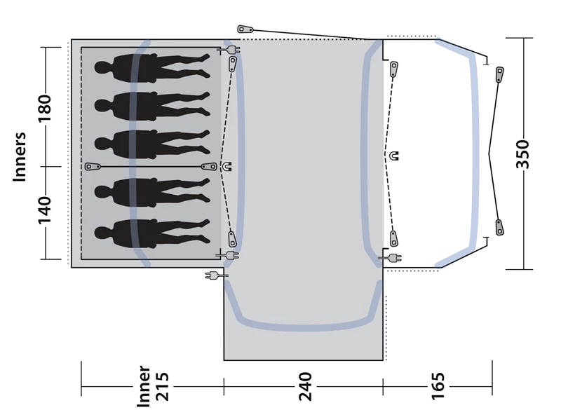 Outwell Oakdale 5PA Air Tent Package Deal 2023 9 Outwell Oakdale 5PA Air Tent Package Deal 2023 - Image 7