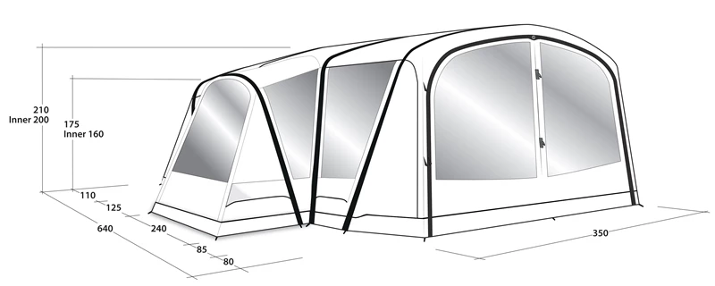 Outwell Oakdale 5PA Air Tent Package Deal 2023 11 Outwell Oakdale 5PA Air Tent Package Deal 2023 - Image 9