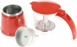 Incasa 6-Cup Red Moka Coffe Pot