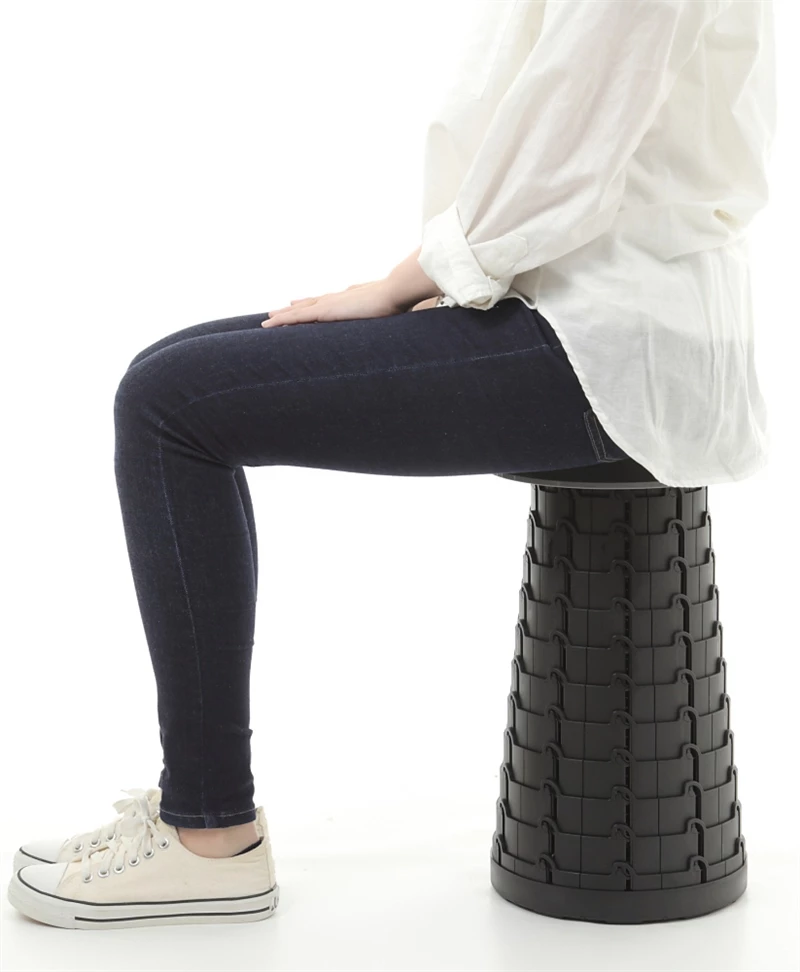 MiniMax Adjustable Height Telescopic Stool - Colour: Black 4 MiniMax Adjustable Height Telescopic Stool - Colour: Black - Image 2