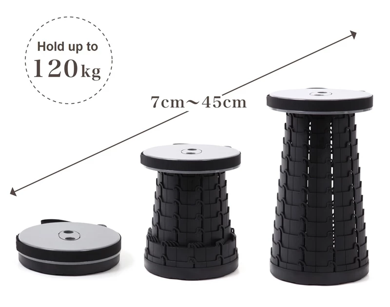 MiniMax Adjustable Height Telescopic Stool - Colour: Black 11 MiniMax Adjustable Height Telescopic Stool - Colour: Black - Image 9