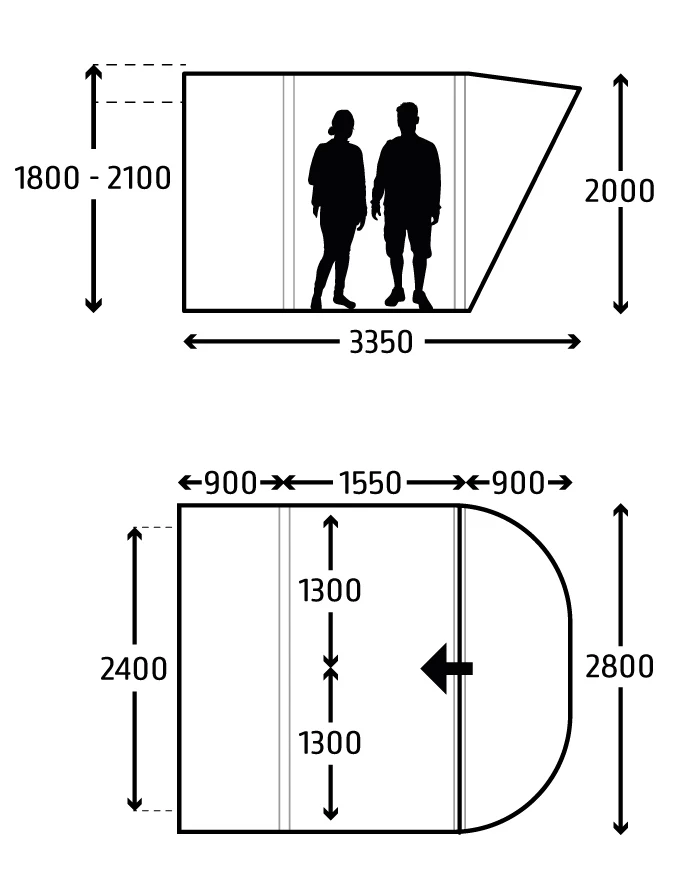 Kampa Sprint Air Awning 2023 4 Kampa Sprint Air Awning 2023 - Image 2