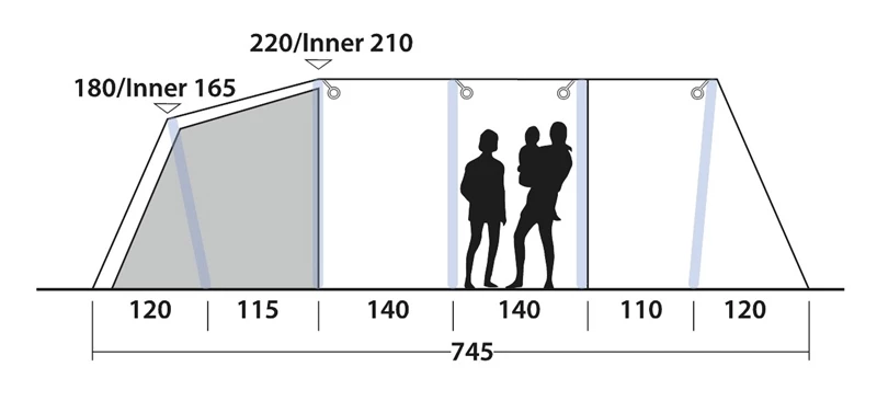 Outwell Queensdale 8PA Air Tent 2023 7 Outwell Queensdale 8PA Air Tent 2023 - Image 5