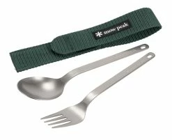 Snow Peak Titanium Fork & Spoon Set -outdoor camping shop 33510 3