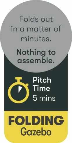 Quest 3x3 Meter Folding Gazebo -outdoor camping shop 33793 5