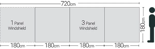 Quest Screen Shield 1 Panel Windbreak 7 Quest Screen Shield 1 Panel Windbreak - Image 5