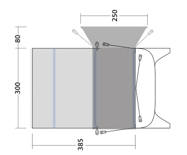 Outwell Blossburg 380 Air Awning 2023 5 Outwell Blossburg 380 Air Awning 2023 - Image 3
