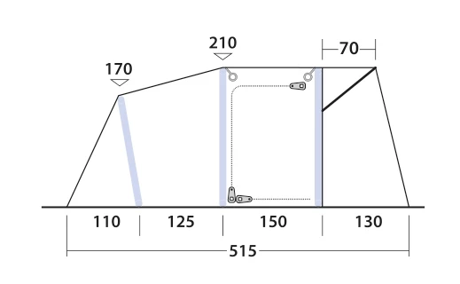 Outwell Blossburg 380 Air Awning 2023 6 Outwell Blossburg 380 Air Awning 2023 - Image 4