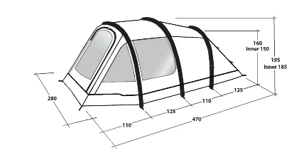 Outwell Starhill 4A Air Tent 2023 4 Outwell Starhill 4A Air Tent 2023 - Image 2