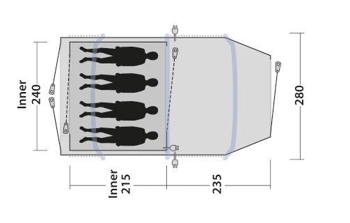 Outwell Starhill 4A Air Tent 2023 5 Outwell Starhill 4A Air Tent 2023 - Image 3
