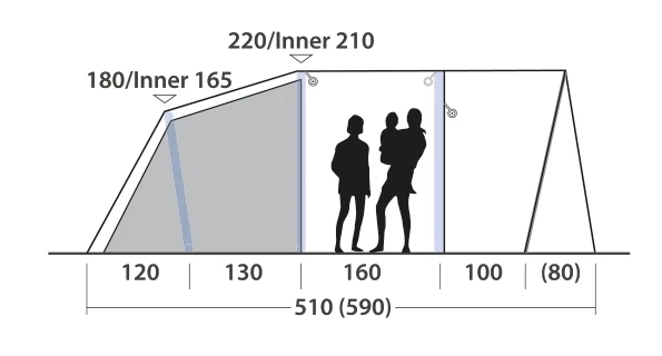 Outwell Hayward Lake 4ATC Air Tent 2023 7 Outwell Hayward Lake 4ATC Air Tent 2023 - Image 5