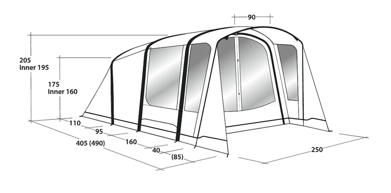Outwell Elmdale 3PA Air Tent 2023 4 Outwell Elmdale 3PA Air Tent 2023 - Image 2