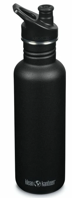 Klean Kanteen Classic 27oz (800ml) Black Bottle - Black