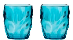 Flamefield Acrylic Aqua Short Ice Tumblers - Pack Of 2