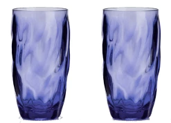 Flamefield Acrylic Tall Ice Tumblers Blue - Pack Of 2