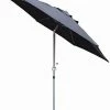 Redwood Leisure 2m Aluminium Tilting Parasol With Crank - Black -outdoor camping shop 35014