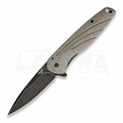 Ontario Shikra Folding Knife, Natural Canvas Micarta 8599