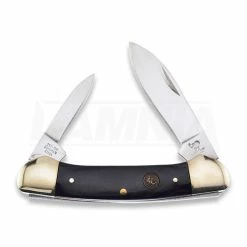 Hen & Rooster Canoe Buffalo Horn Folding Knife
