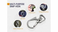 Fenix Multi-Purpose Snap Hook -outdoor camping shop opplanet fenix multi purpose snap hook flat screwdriver bottle opener key ring hanging hook silver alb 20 av 4