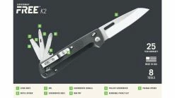 Leatherman FREE K2 Folding Knives/Multi-tools -outdoor camping shop opplanet leatherman free k2 folding knives 3 3in 420hc ss gray 037447006906 av 2