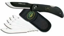 Outdoor Edge Cutlery Razor-Lite Black Blade/Handle Knife W/ 6 Blades