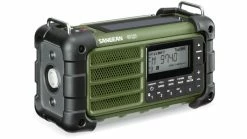 Sangean AM/FM-RDS/Bluetooth/AUX/Weather Alert Multi-Powered Digital Tuning Radio -outdoor camping shop opplanet sangean am fm rds bluetooth aux weather alert multi powered digital tuning radio forest green mmr 99 av 2