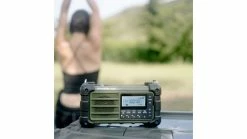 Sangean AM/FM-RDS/Bluetooth/AUX/Weather Alert Multi-Powered Digital Tuning Radio -outdoor camping shop opplanet sangean am fm rds bluetooth aux weather alert multi powered digital tuning radio forest green mmr 99 av 5