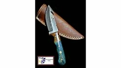 Titan International Knives Titan Damascus Steel Gut Hook Skinning Knife, 4in -outdoor camping shop opplanet titan damascus skinning gut hook hunting knife by titan td 176 4in tdk 176 usage 2